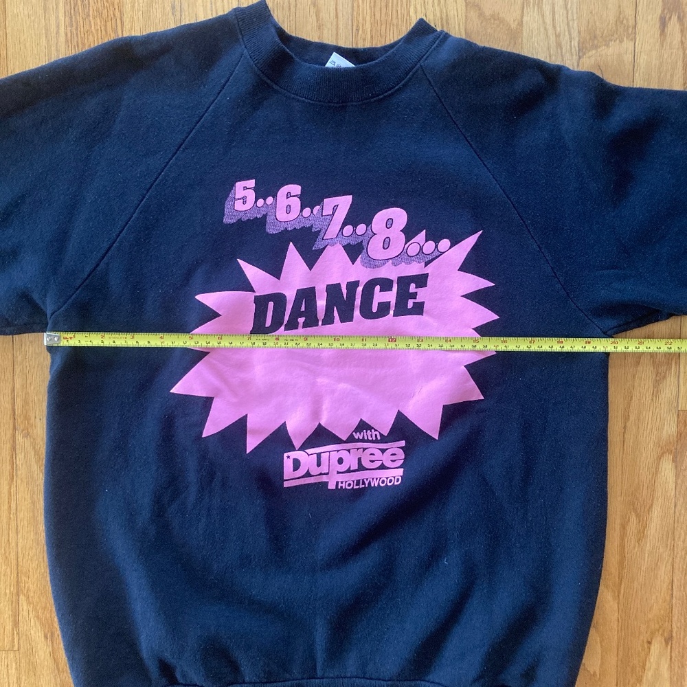 90's Dupree Dance Sweatshirt Black Size Large Made in USA, Vintage - Picture 6 of 6